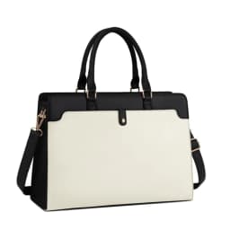 Large Capacity Laptop Bag for Women 15.6 Inch Laptop Tote Bag Leather Work Bag Waterproof Briefcase Business Office Computer Bag