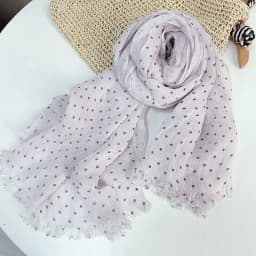 Spring and Summer 100% Linen Polka Dot Lightweight Breathable Sunscreen Scarf Shawl