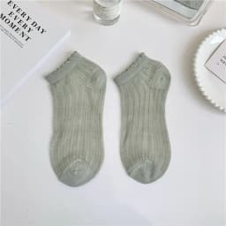 10Pairs Women's Solid Frill Trim Sock Soft & Lightweight Sweet Japanese Style Short Socks Comfortable Breathable Low Cut Sox