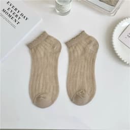10Pairs Women's Solid Frill Trim Sock Soft & Lightweight Sweet Japanese Style Short Socks Comfortable Breathable Low Cut Sox
