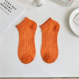 10Pairs Women's Solid Frill Trim Sock Soft & Lightweight Sweet Japanese Style Short Socks Comfortable Breathable Low Cut Sox