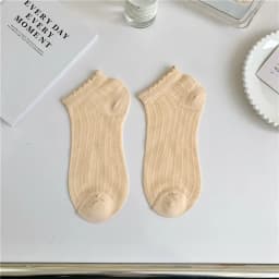 10Pairs Women's Solid Frill Trim Sock Soft & Lightweight Sweet Japanese Style Short Socks Comfortable Breathable Low Cut Sox