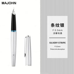 Limited MAJOHN B32 Metal Strive Piston Fountain Pen with Butterfly F Tip Iridium Writing Ink Pen PK JINHAO 59 School Supplies
