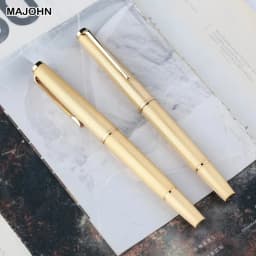 Limited MAJOHN B32 Metal Strive Piston Fountain Pen with Butterfly F Tip Iridium Writing Ink Pen PK JINHAO 59 School Supplies