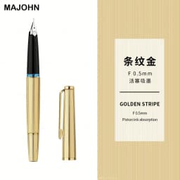 Limited MAJOHN B32 Metal Strive Piston Fountain Pen with Butterfly F Tip Iridium Writing Ink Pen PK JINHAO 59 School Supplies