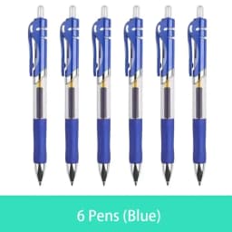 Retractable Gel Pen Set 0.5mm Black/Red/Blue Large Capacity Ball Point Pen Handle Replaceable Refills Rod School Office Supplies
