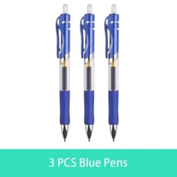 Retractable Gel Pen Set 0.5mm Black/Red/Blue Large Capacity Ball Point Pen Handle Replaceable Refills Rod School Office Supplies