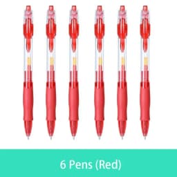 Retractable Gel Pen Set 0.5mm Black/Red/Blue Large Capacity Ball Point Pen Handle Replaceable Refills Rod School Office Supplies