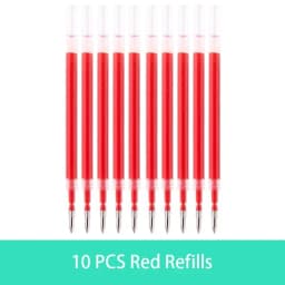 Retractable Gel Pen Set 0.5mm Black/Red/Blue Large Capacity Ball Point Pen Handle Replaceable Refills Rod School Office Supplies