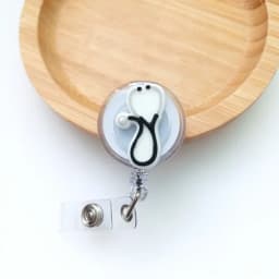 Doctor Nurse Cute Cartoon Retractable Badge Reel ID Lanyard Name Tag Card Badge Holder Reels Keychain Card Holder Accessories