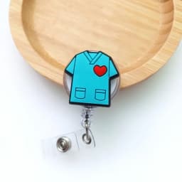 Doctor Nurse Cute Cartoon Retractable Badge Reel ID Lanyard Name Tag Card Badge Holder Reels Keychain Card Holder Accessories