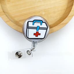 Doctor Nurse Cute Cartoon Retractable Badge Reel ID Lanyard Name Tag Card Badge Holder Reels Keychain Card Holder Accessories