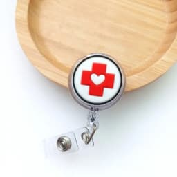 Doctor Nurse Cute Cartoon Retractable Badge Reel ID Lanyard Name Tag Card Badge Holder Reels Keychain Card Holder Accessories