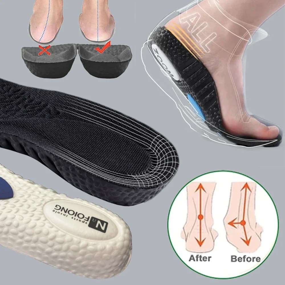 EVA Sport Orthopedic Insoles for Shoes Sole Shock Absorption Breathable Cushion Running Insoles for Feet Man Women Shoe Pads
