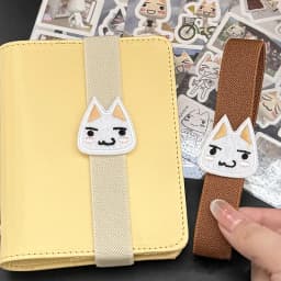 Cartoon Kitten Notebook Decoration Straps Elastic Loose-leaf Notebook Band Binding Rope Binder Strap Notebook Strap
