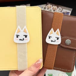 Cartoon Kitten Notebook Decoration Straps Elastic Loose-leaf Notebook Band Binding Rope Binder Strap Notebook Strap