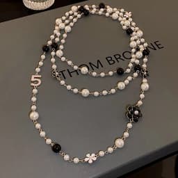 Classic Exquisite Pearl Long Sweater Necklace Fashion Lady Party Wedding Crystal Jewelry