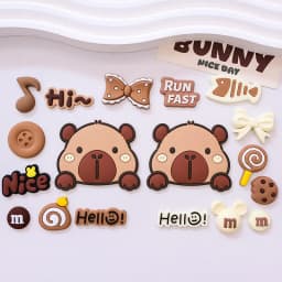 Capybara Animal Relax Funny Cartoon Cute Shoe Charms for Clogs Sandals Slippers DIY Decoration Shoe Buckle for Friends Gifts