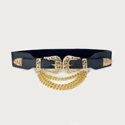 Designer Belts For Women High Quality Luxury Tassel Gold Chain Punk Y2K Silver Stretch Cummerbunds Elastic Waistband Corset