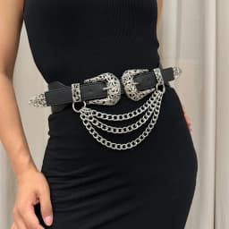 Designer Belts For Women High Quality Luxury Tassel Gold Chain Punk Y2K Silver Stretch Cummerbunds Elastic Waistband Corset