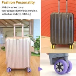 8pcs Luggage Wheels Protector Silicone Wheel Caster Shoes Travel Luggage Suitcase Guard Cover Accessories