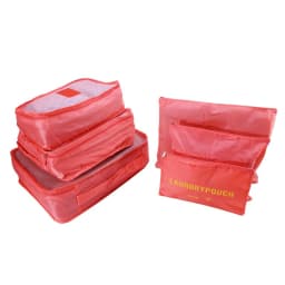 6 PCS Travel Storage Bag Set for Clothes Tidy Organizer Wardrobe Suitcase Pouch Travel Organizer Bag Case Shoes Packing Cube Bag