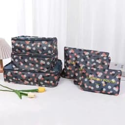 6 PCS Travel Storage Bag Set for Clothes Tidy Organizer Wardrobe Suitcase Pouch Travel Organizer Bag Case Shoes Packing Cube Bag