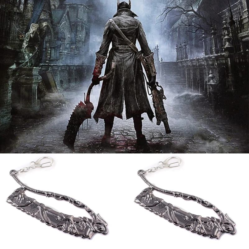 Game PS4 Bloodborne Axe Weapon Keychain For Men High Quality Metal Removable Keyring Pendant Men Car Women Bag Accessories