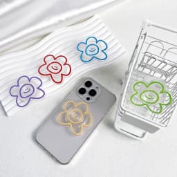 Original design expression flower mobile phone holder Popular Socket grip Foldable lazy stand Simple style