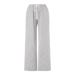 Women Casual Loose Pants Elastic Waist Stylish Straight Pants Spring Summer Drawstring Lace-up Wide-leg Trousers 2024