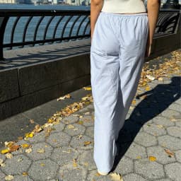 Women Casual Loose Pants Elastic Waist Stylish Straight Pants Spring Summer Drawstring Lace-up Wide-leg Trousers 2024