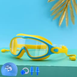 Children's Swimming Goggles High-Definition Waterproof Anti-Fog Large-Frame Diving Goggles for Boys and Girls