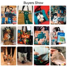 Butterfly Floral Reusable Bag Colorful Weed Pattern Shopping Travel Large Shoulder Bag Foldable Utility Tote Bags