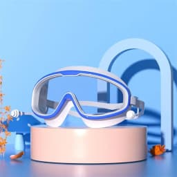 Professional Anti Fog Swimming Goggles with Earplugs Wide View Big Frame Diving Eyewear for Swimming Pool Durable Dive Glasses