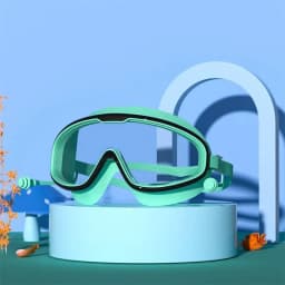 Professional Anti Fog Swimming Goggles with Earplugs Wide View Big Frame Diving Eyewear for Swimming Pool Durable Dive Glasses