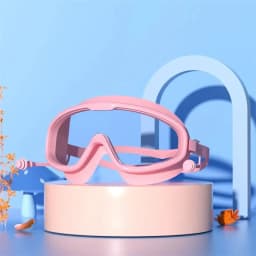 Professional Anti Fog Swimming Goggles with Earplugs Wide View Big Frame Diving Eyewear for Swimming Pool Durable Dive Glasses