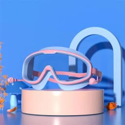 Professional Anti Fog Swimming Goggles with Earplugs Wide View Big Frame Diving Eyewear for Swimming Pool Durable Dive Glasses