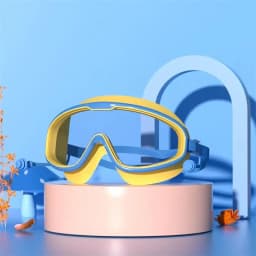 Professional Anti Fog Swimming Goggles with Earplugs Wide View Big Frame Diving Eyewear for Swimming Pool Durable Dive Glasses