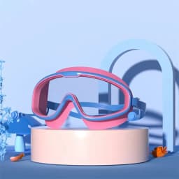 Professional Anti Fog Swimming Goggles with Earplugs Wide View Big Frame Diving Eyewear for Swimming Pool Durable Dive Glasses