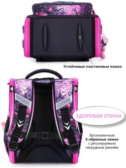 Orthopedic School Backpack For Girls Cartoon Cat Primary School Grade 1 Students Bags Kids Satchels Female Bookbag 7-9 Years
