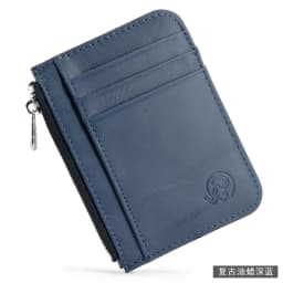 Small Men's Wallet Genuine Leather Credit Card Holder With Zipper Coin Pocket Mini Purse For Women Driver's License ID Slot
