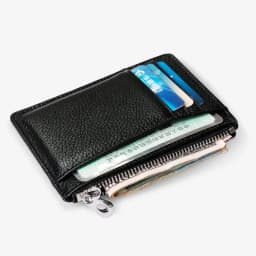Small Men's Wallet Genuine Leather Credit Card Holder With Zipper Coin Pocket Mini Purse For Women Driver's License ID Slot