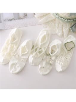 Randomly 5 pairs of summer women's socks ultra-thin crystal silk socks invisible socks breathable short socks hollow socks