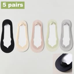 Women Socks Girl Lady Spring Summer Thin Ice Silk Non-slip Do Not Fall Off Sweat-absorbing Traceless Breathable Invisible Socks