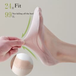 Women Socks Girl Lady Spring Summer Thin Ice Silk Non-slip Do Not Fall Off Sweat-absorbing Traceless Breathable Invisible Socks