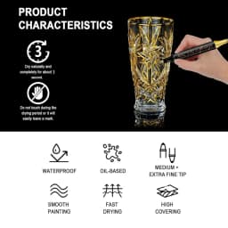 12/24 Colors Set Double Head Point Pen Acrylic Propylene Metal Marker Pen Hand Account Paintings Fine Arts Brush For Cardboard