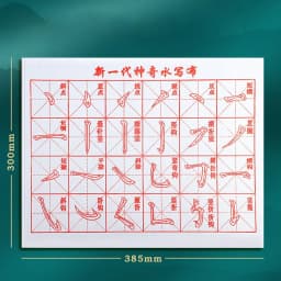 No Ink Magic Water Writing Cloth Brush Gridded Fabric Mat Chinese Calligraphy Practice Practicing Intersected Figure Set