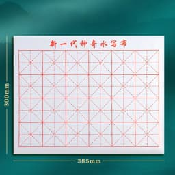 No Ink Magic Water Writing Cloth Brush Gridded Fabric Mat Chinese Calligraphy Practice Practicing Intersected Figure Set