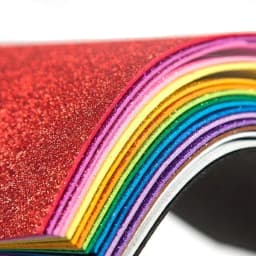 Pack of 10 A4 Glitter Foam Sheets Glitter Self-Adhesive, Backing Paper, Handmade Art Decoration