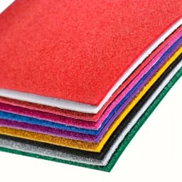 Pack of 10 A4 Glitter Foam Sheets Glitter Self-Adhesive, Backing Paper, Handmade Art Decoration